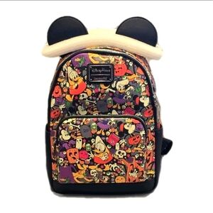 2022 Loungefly Disney Parks Mickey And Friends Halloween Mini Backpack